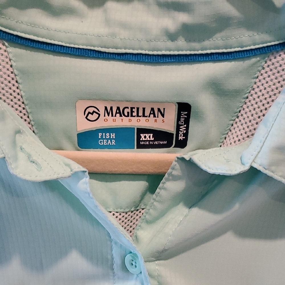 Magellan Outdoors Light Green Button-Down Shirt - Picture 3 of 6